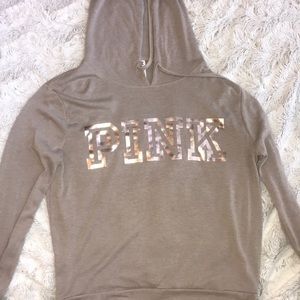hoodie sweatshirt in light brown from PINK